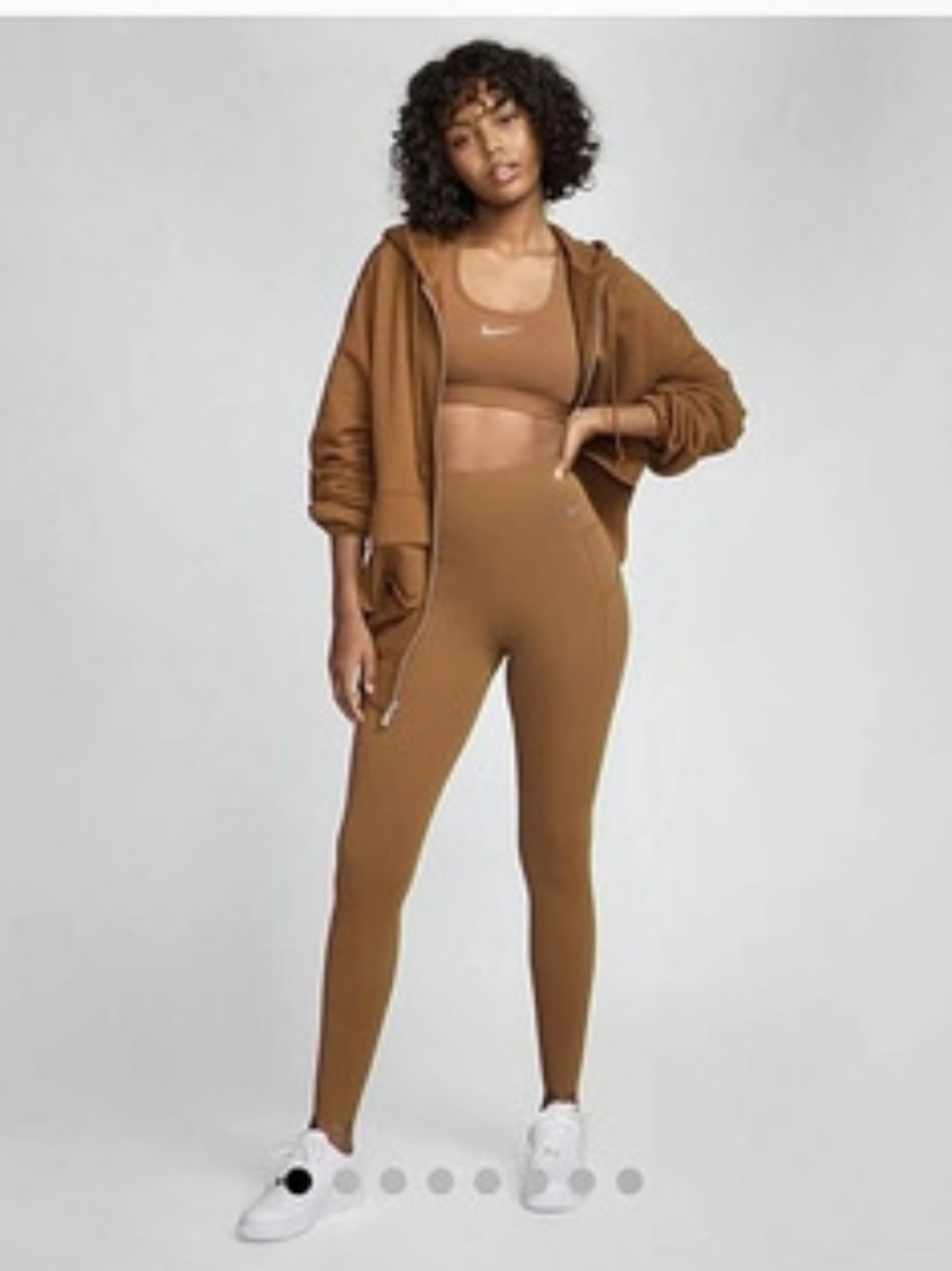 Nike Universa High-Waisted Full-Length Leggings Brown